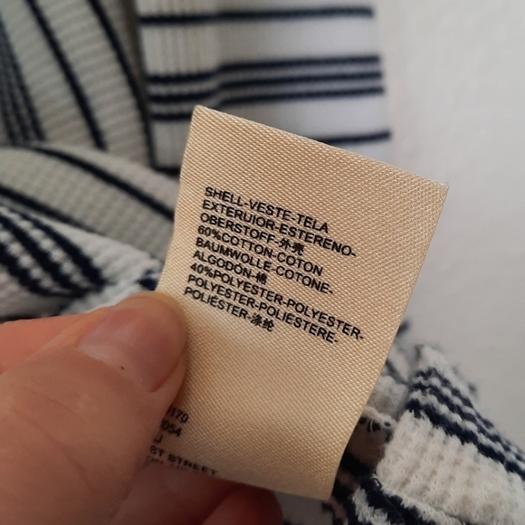 Anthropologie Maeve Black & White Eliza Baby Doll Henley Top M - Picture 7 of 7